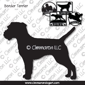 brter001s - Border Terrier House and Welcome Signs