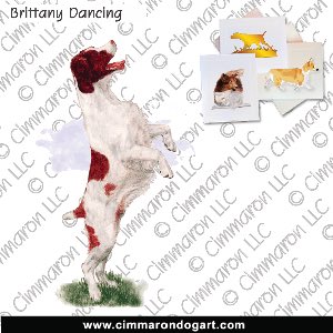 britt040n - Brittany Dancing Note Cards
