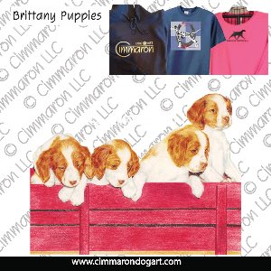britt027t - Brittany Puppies in a Wagon Custom Shirts