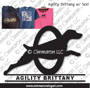 britt008t - Brittany Agility Solid Text Custom Shirts