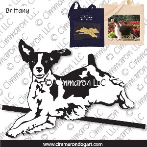 britt011tote - Brittany Jumping Line Tote Bag