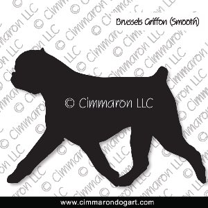 brusgr006n - Brussels Griffon Smooth Gaiting Silhouette Note Cards