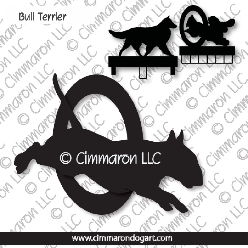 bullt004ls - Bull Terrier Agility MACH Bars-Rosette Bars
