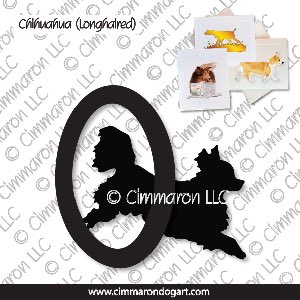 chichi-r-008n - Chihuahua Long Coated Agility Note Cards