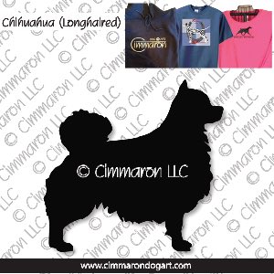 chichi-r-006t - Chihuahua Long Coated Stacked Custom Shirts