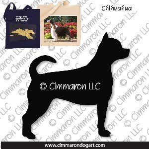 chichi-s-001tote - Chihuahua Stacked Tote Bag
