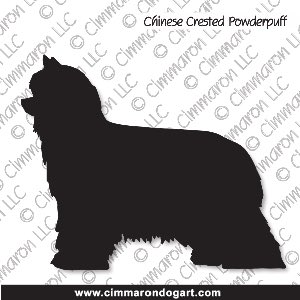 crested-pp005d - Chinese Crested Powder Puff Decal