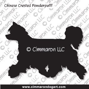 crested-pp007d - Chinese Crested Powder Puff Gaiting Decal