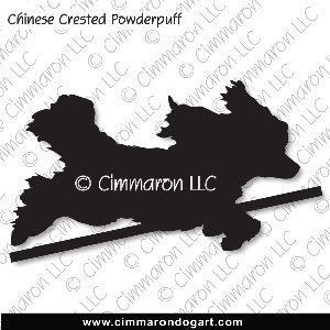 crested-pp009d - Chinese Crested Powder Puff Jumping Decal