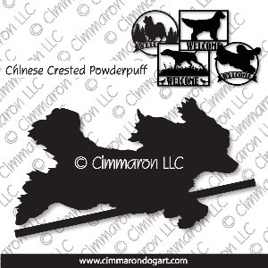 crested-pp009s - Chinese Crested Powder Puff Jumping House and Welcome Signs