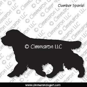 clumber002d - Clumber Spaniel Gaiting Decal