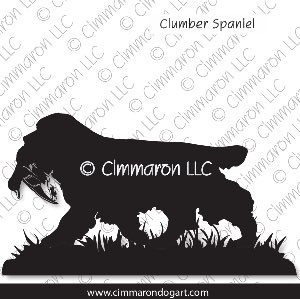 clumber005d - Clumber Spaniel Field Decal