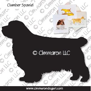 clumber001n - Clumber Spaniel Note Cards