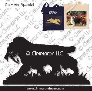 clumber005tote - Clumber Spaniel Field Tote Bag