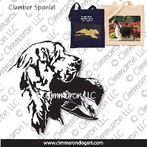 clumber006tote - Clumber Spaniel Retrieve Tote Bag