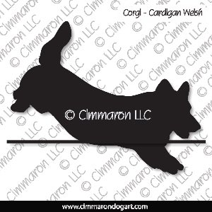 corgi005d - Corgi-Cardigan Jumping Decal