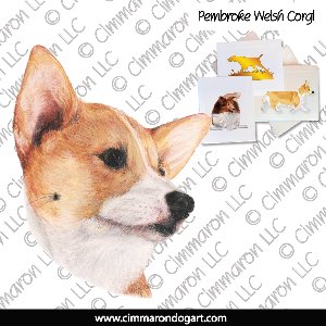 corgi020n - Pembroke Welsh Corgi Puppy Note Cards
