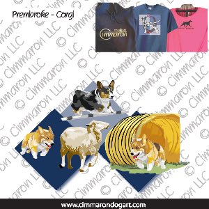 corgi016t - Pembroke Welsh Corgi-Three Custom Shirts