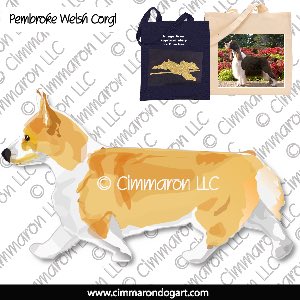 corgi012tote - Pembroke Welsh Corgi Color Tote Bag