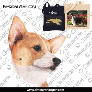 corgi020tote - Pembroke Welsh Corgi Puppy Tote Bag