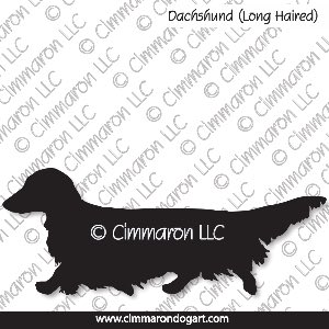 doxie012d - Dachshund Longhaired Gaiting Decals