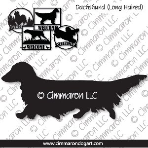 doxie012s - Dachshund Longhaired Gaiting Metal Signs