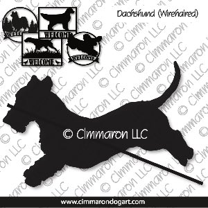 doxie020s - Dachshund Wirehaired Jumping Metal Signs