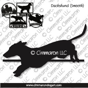 doxie005s - Dachshund Smooth Jumping Metal Signs