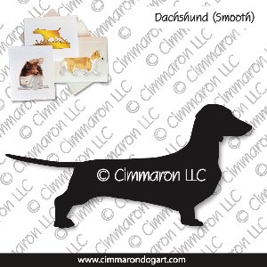 doxie001n - Dachshund Smooth Note Cards