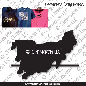 doxie014t - Dachshund Longhaired Jumping Custom Shirts