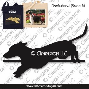 doxie005tote - Dachshund Smooth Jumping Tote Bag