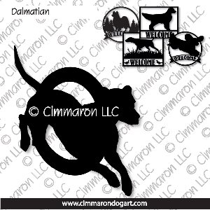 dal005s - Dalmatian Agility Silhouette House and Welcome Signs