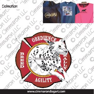 dal012t - Dalmatian Shield Custom Shirts