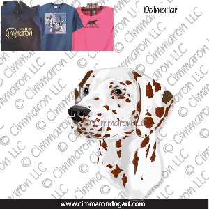 dal013t - Dalmatian Liver head Line  Custom Shirts