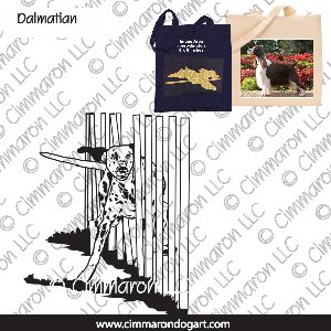 dal007tote - Dalmatian Weaves Bw Tote Bag