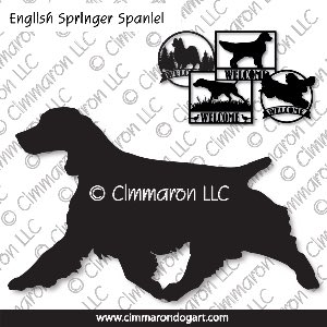 ess003s - English Springer Spaniel Gaiting House and Welcome Signs
