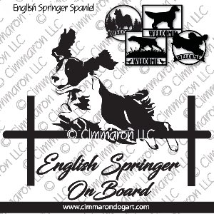 ess008s - English Springer Spaniel On Board House and Welcome Signs
