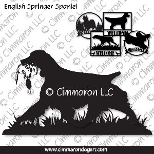 ess009s - English Springer Spaniel Field House and Welcome Signs