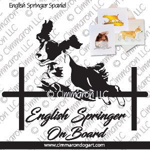 ess008n - English Springer Spaniel On Board Note Cards