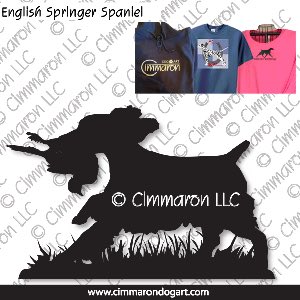 ess010t - English Springer Spaniel Retrieving Custom Shirts