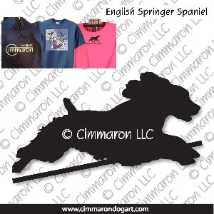 ess007t - English Springer Spaniel Jumping Custom Shirts