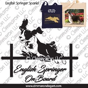 ess008tote - English Springer Spaniel On Board Tote Bag