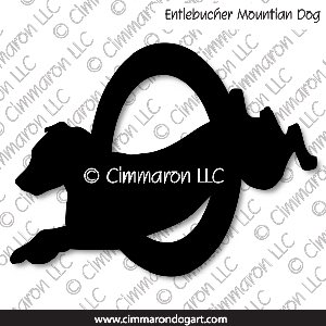 entle004d - Entlebucher Mountain Dog Agility Bob Tail Decal