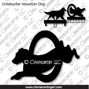 entle004ls - Entlebucher Mountain Dog Agility Bob Tail MACH Bars-Rosette Bars