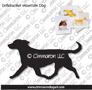 entlet008n - Entlebucher Mountain Dog Gaiting Note Cards