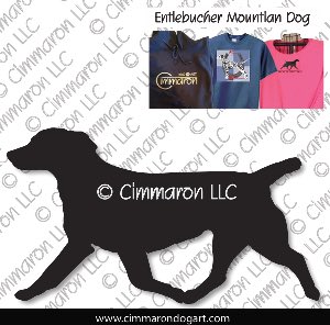 entle002t - Entlebucher Mountain Dog Gaiting Bob Tail Custom Shirts
