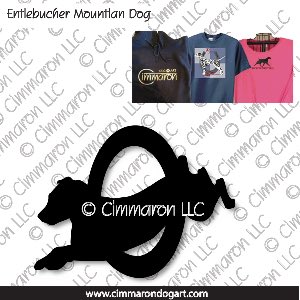 entle004t - Entlebucher Mountain Dog Agility Bob Tail Custom Shirts