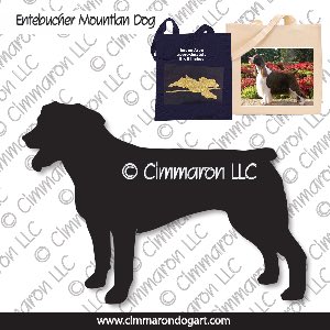 entle001tote - Entlebucher Mountain Dog Bob Tail Tote Bag