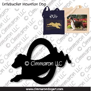 entle004tote - Entlebucher Mountain Dog Agility Bob Tail Tote Bag