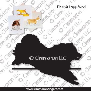 fl004n - Finnish Lapphund Jumping Note Cards